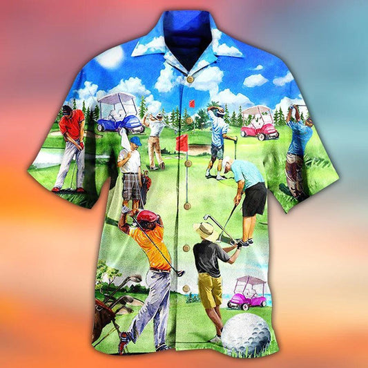Golf Hawaiian Shirts - Golf Eat Sleep Golf Repeat Hawaiian Shirts - Perfect Gift For Men, Golfers, Golf Lovers - Amzanimalsgift