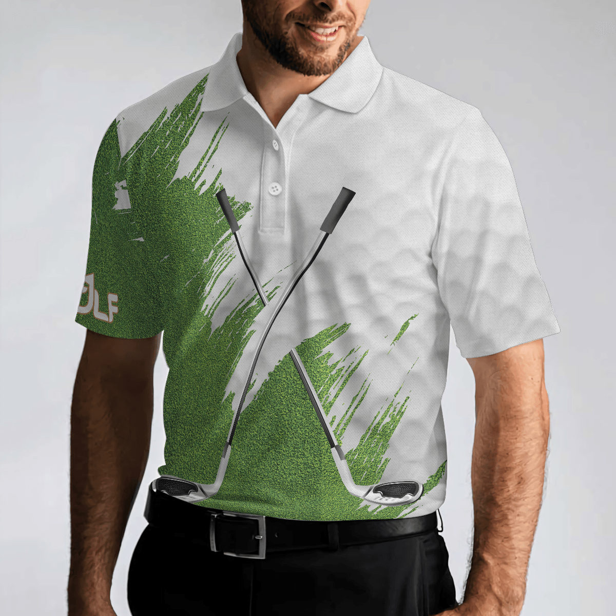Golf Men Polo Shirt, All Men Are Created Equal But Only The Best Playing Golf Polo Shirt, Green And White Polo Golf Shirts For Men, Gift For Golfers - Amzanimalsgift