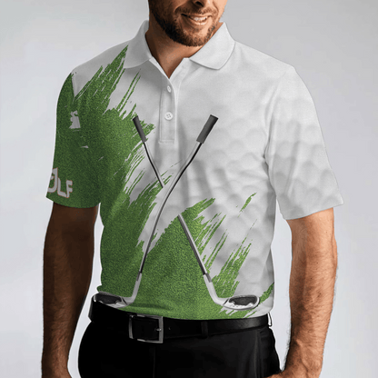 Golf Men Polo Shirt, All Men Are Created Equal But Only The Best Playing Golf Polo Shirt, Green And White Polo Golf Shirts For Men, Gift For Golfers - Amzanimalsgift