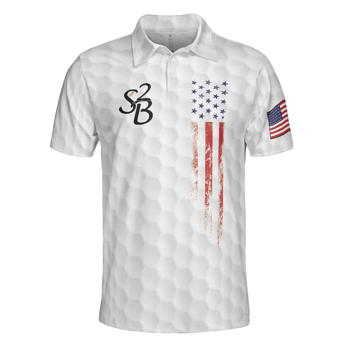 Golf Men Polo Shirt, American Flag, Golf 4th Of July Polo Shirt, Cool Golf Gift For Men - Gift For Golf Lovers, Golfers - Amzanimalsgift