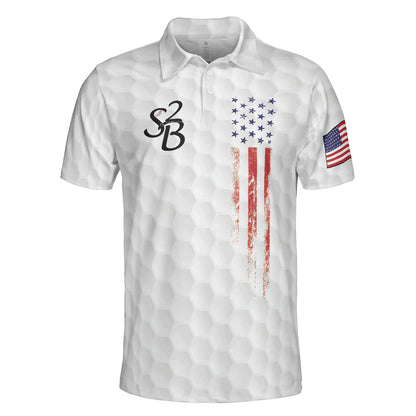 Golf Men Polo Shirt, American Flag, Golf 4th Of July Polo Shirt, Cool Golf Gift For Men - Gift For Golf Lovers, Golfers - Amzanimalsgift