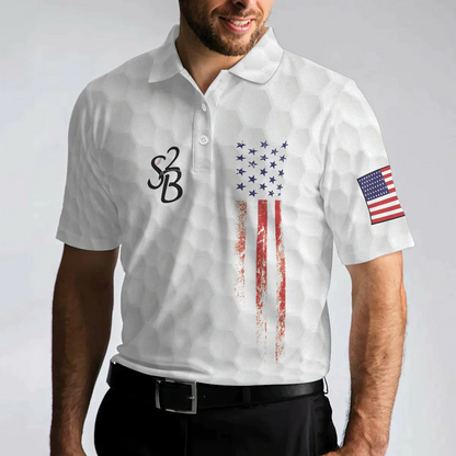 Golf Men Polo Shirt, American Flag, Golf 4th Of July Polo Shirt, Cool Golf Gift For Men - Gift For Golf Lovers, Golfers - Amzanimalsgift