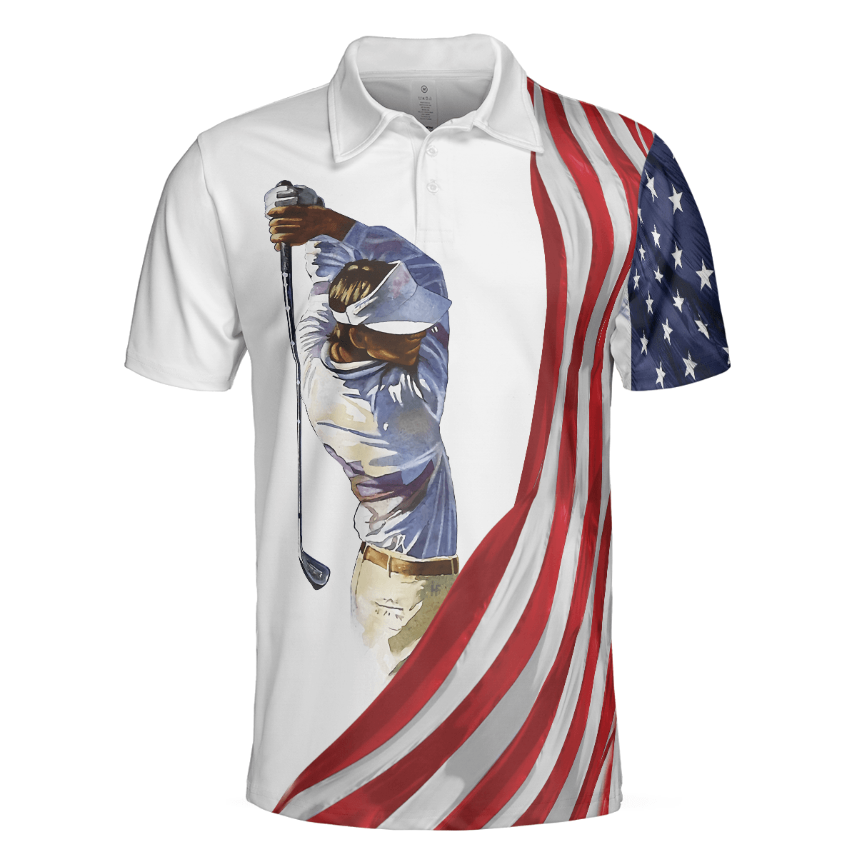 Golf Men Polo Shirt, American Flag, Patriotic Golf Shirt For Men - Best Gift For American Lovers, Golf Lovers, Golfers - Amzanimalsgift