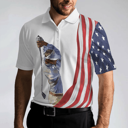 Golf Men Polo Shirt, American Flag, Patriotic Golf Shirt For Men - Best Gift For American Lovers, Golf Lovers, Golfers - Amzanimalsgift