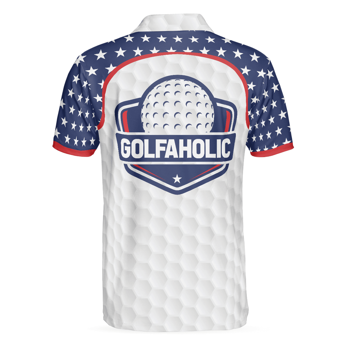 Golf Men Polo Shirt, American Flag Texture Golf Polo Shirt, Golfaholic Polo Shirt For Men - Best Gift For Golfers, Golf Lovers - Amzanimalsgift