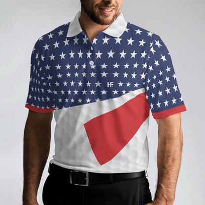 Golf Men Polo Shirt, American Flag Texture Golf Polo Shirt, Golfaholic Polo Shirt For Men - Best Gift For Golfers, Golf Lovers - Amzanimalsgift