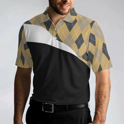 Golf Men Polo Shirt, Argyle Pattern Golf And Beer Polo Shirt, Just A Man Who Loves Golf & Beer Shirt For Men - Gift For Golfers, Golf Lovers - Amzanimalsgift