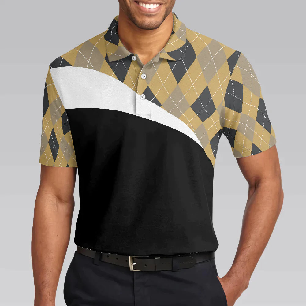 Golf Men Polo Shirt, Argyle Pattern Golf And Beer Polo Shirt, Just A Man Who Loves Golf & Beer Shirt For Men - Gift For Golfers, Golf Lovers - Amzanimalsgift