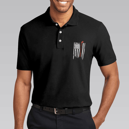 Golf Men Polo Shirt, Black And White American Flag Golf Clubs, Golf Nation Polo Shirt For Men - Gift For Golf Lovers, Golfers - Amzanimalsgift