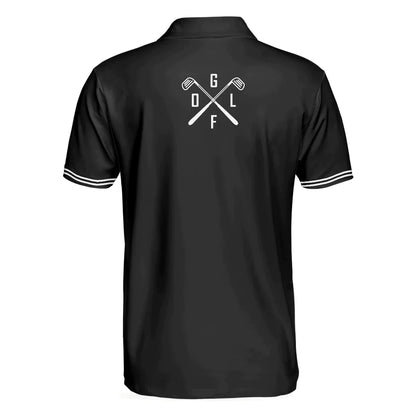 Golf Men Polo Shirt, Black And White Argyle Pattern Polo Shirt, Just Golf It Skull Golf Shirt For Men - Gift For Golfers, Golf Lovers - Amzanimalsgift
