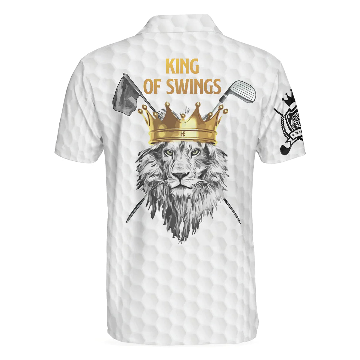 Golf Men Polo Shirt, Black And White Lion King Sketching, King Of Swings Lion Golfing Polo Shirt, Best Golf Shirt For Men, Golfers, Golf Lovers - Amzanimalsgift