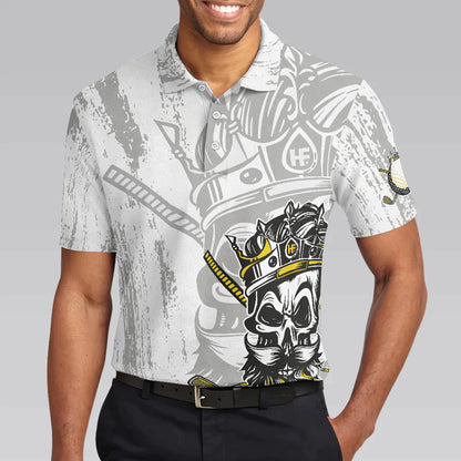 Golf Men Polo Shirt, Black And White Skull, I'm The King Of The Course Golf Shirt For Men - Perfect Gift For Golfers, Golf Lovers - Amzanimalsgift