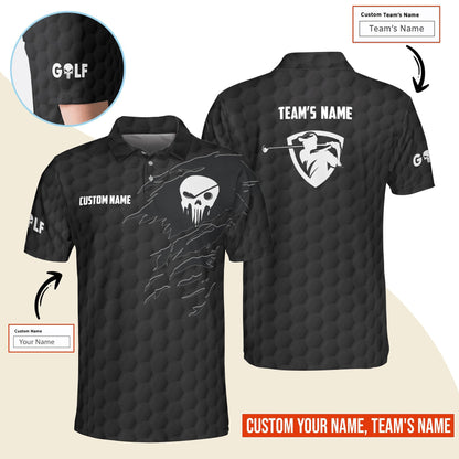 Golf Men Polo Shirt Custom Name - Golf Team Personalized Polo Shirt For Men - Gift For Golfers, Friend, Family - Amzanimalsgift