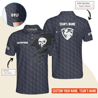 Golf Men Polo Shirt Custom Name - Golf Team Personalized Polo Shirt For Men - Gift For Golfers, Friend, Family - Amzanimalsgift