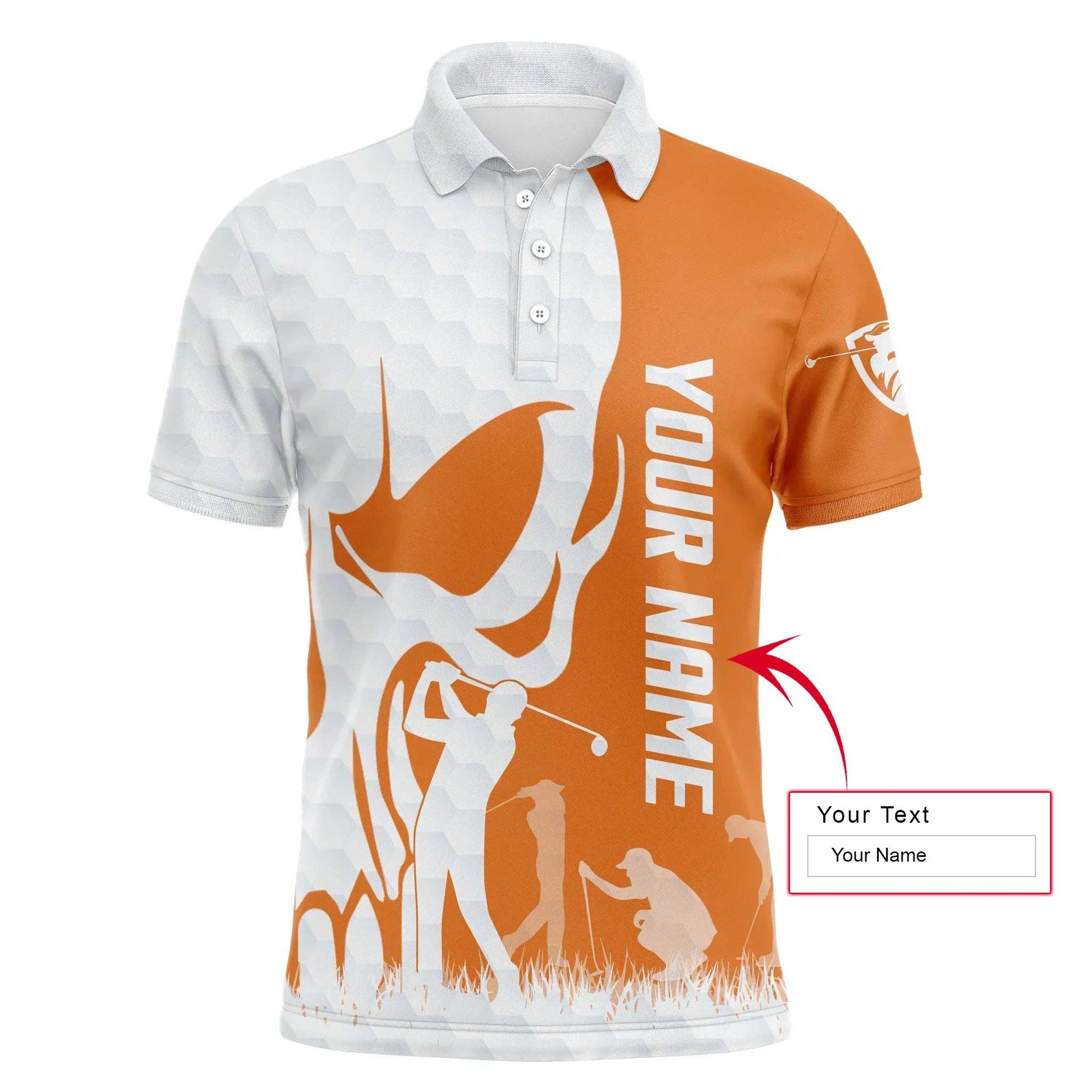 Golf Men Polo Shirt, Custom Name Skull Golf Ball Skin Apparel Men Golf Polo Shirt - Personalized Sports Gift For Men, Husband, Boyfriend, Golf Lovers - Amzanimalsgift