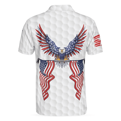 Golf Men Polo Shirt, Golf American Flag Polo Shirt, Patriotic Golf Shirt For Men - Best Gift For Golfers, Golf Lovers - Amzanimalsgift