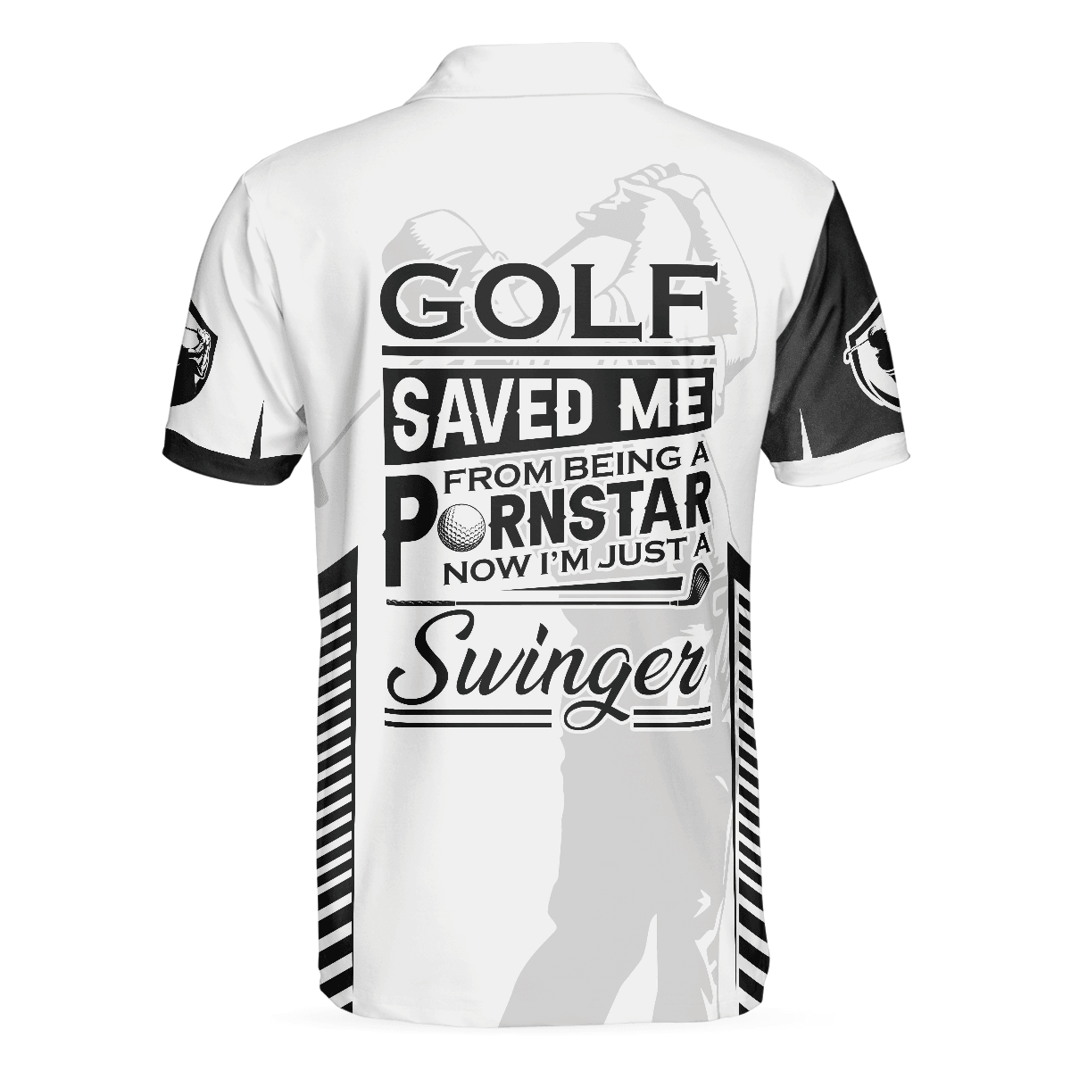 Golf Men Polo Shirt, Golf Saved Me From Being A Pornstar Polo Shirt, Funny Golf Shirt For Men - Gift For Golfers, Golf Lovers - Amzanimalsgift