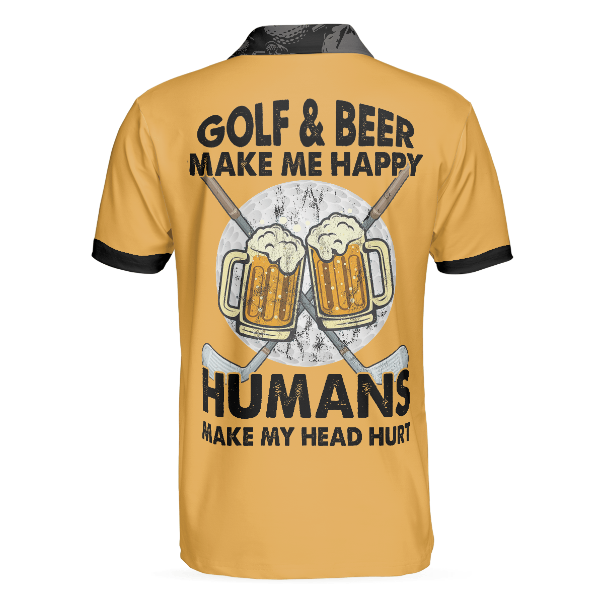 Golf Men Polo Shirt, Golf The Only Sport Where You Can Drink & Drive Polo Shirt, Skull Drinking Polo Shirt For Men, Golfers - Amzanimalsgift