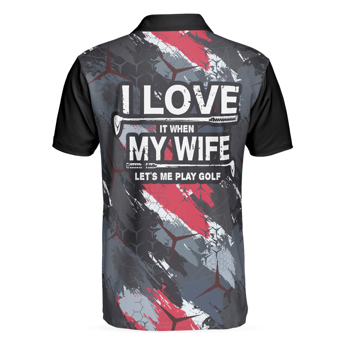 Golf Men Polo Shirt, I Love It When My Wife Let's Me Play Men Golf Polo Shirt - Best Gift For Men, Golf Lovers - Amzanimalsgift