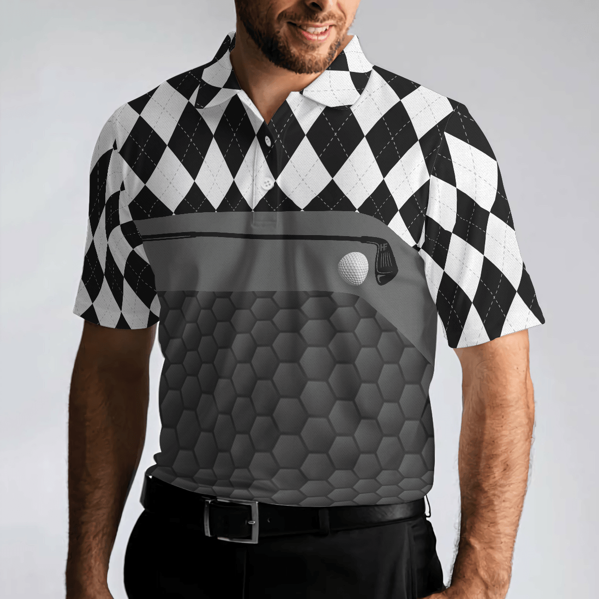 Golf Men Polo Shirt, I Made A Bogey On Every Hole Argyle Men Golf Polo Shirt - Perfect Polo Shirt For Men, Golfers - Amzanimalsgift