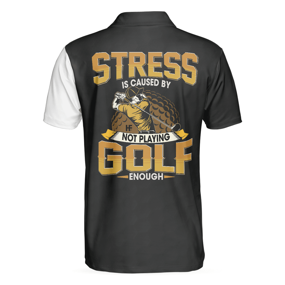 Golf Men Polo Shirt, Stress Is Caused Polo Shirt, Best Argyle Pattern Golf Shirt For Men, Colorful Golf Shirt - Perfect Gift For Men, Golfers - Amzanimalsgift