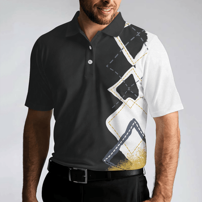 Golf Men Polo Shirt, Stress Is Caused Polo Shirt, Best Argyle Pattern Golf Shirt For Men, Colorful Golf Shirt - Perfect Gift For Men, Golfers - Amzanimalsgift