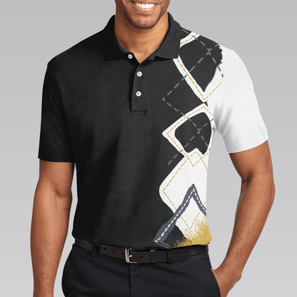 Golf Men Polo Shirt, Stress Is Caused Polo Shirt, Best Argyle Pattern Golf Shirt For Men, Colorful Golf Shirt - Perfect Gift For Men, Golfers - Amzanimalsgift