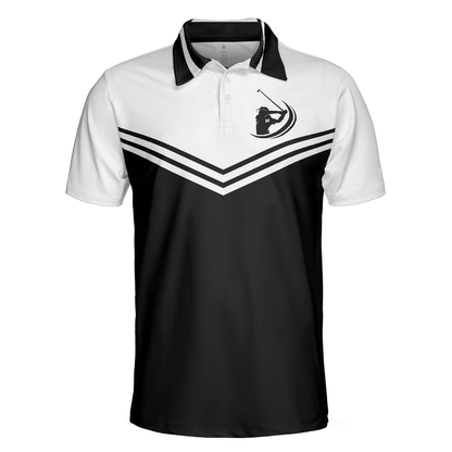 Golf Men Polo Shirt, Swing Hard In Case You Hit It Short Sleeve Polo Shirt, Best Polo Shirts For Men - Perfect Gift For Men, Golfers - Amzanimalsgift