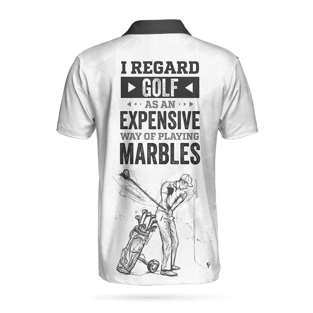 Golf Men Polo Shirts, Black And White Golf Polo Shirt, I Regard Golf As An Expensive Way Polo Shirt, Best Golf Shirt For Men, Golfers, Golf Lovers - Amzanimalsgift