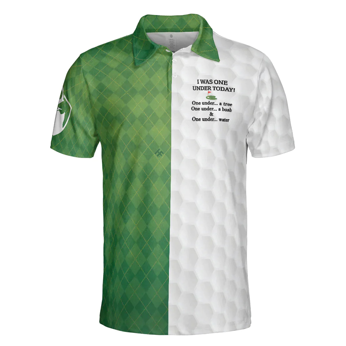 Golf Men Polo Shirts - Golf Green Argyle Pattern I Was One Under Today Men Polo Shirts - Perfect Gift For Men, Golfers, Golf Lover, Male Players - Amzanimalsgift