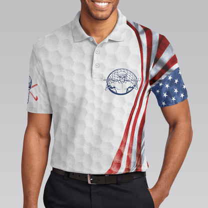 Golf Men Polo Shirts - Golf Pattern Skeleton Golfer American Flag The Day I Stop Golfing Men Polo Shirts - Perfect Gift For Men, Golfers, Golf Lover - Amzanimalsgift