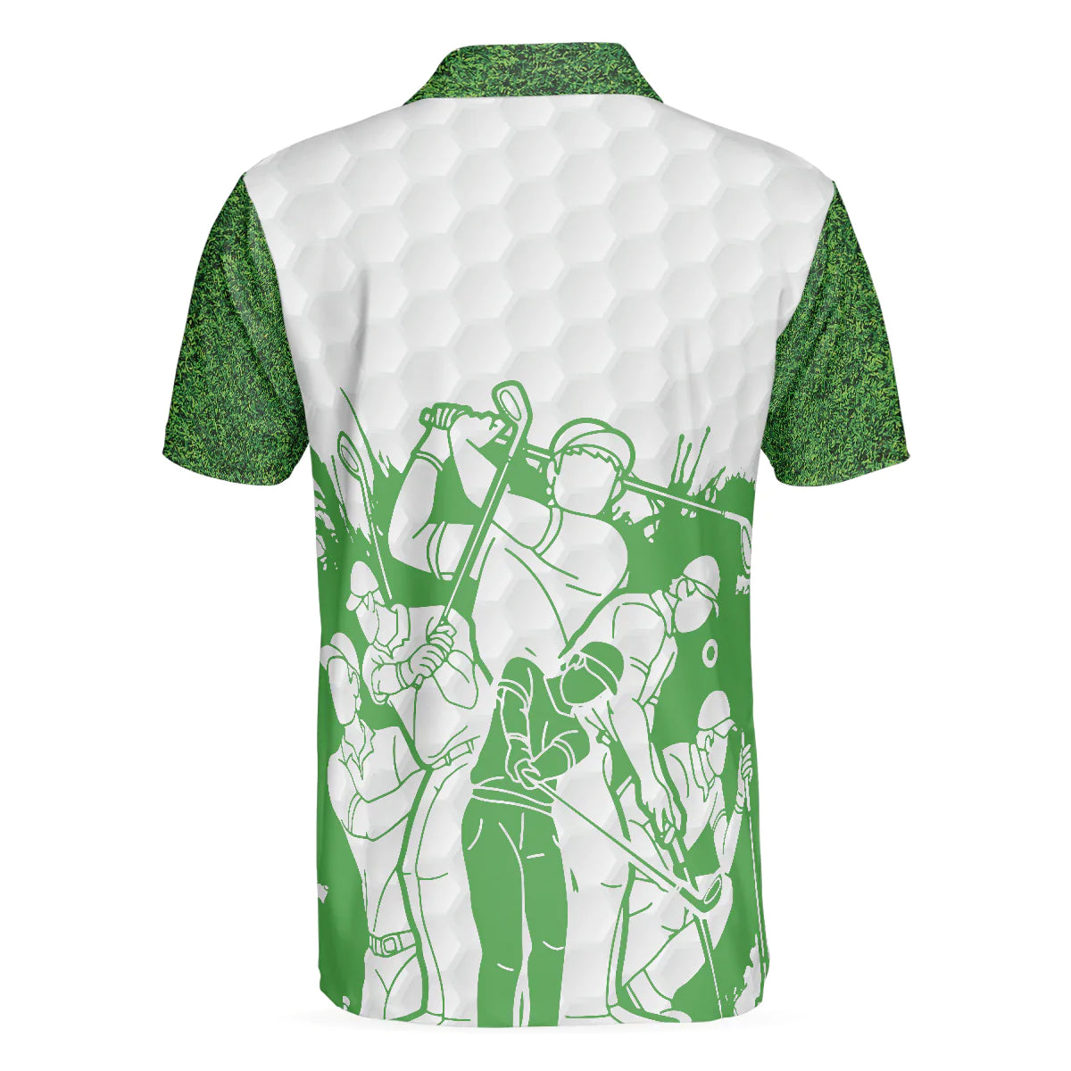 Golf Men Polo Shirts - White And Green Golfers Men Polo Shirts, King Of The Green Polo Shirt - Perfect Gift For Men, Golfers, Golf Lover, Male Players - Amzanimalsgift