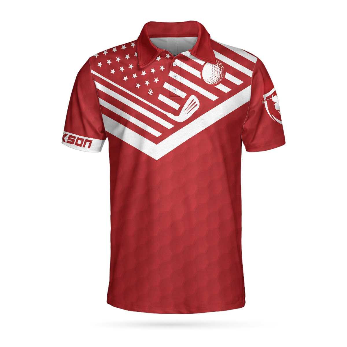 Golf Polo Shirt For Men, Personalized Custom Name Golf Polo Shirt For Golfers - Black Pimps Sunday Red American Flag Golf Custom Golf Polo Shirt - Amzanimalsgift