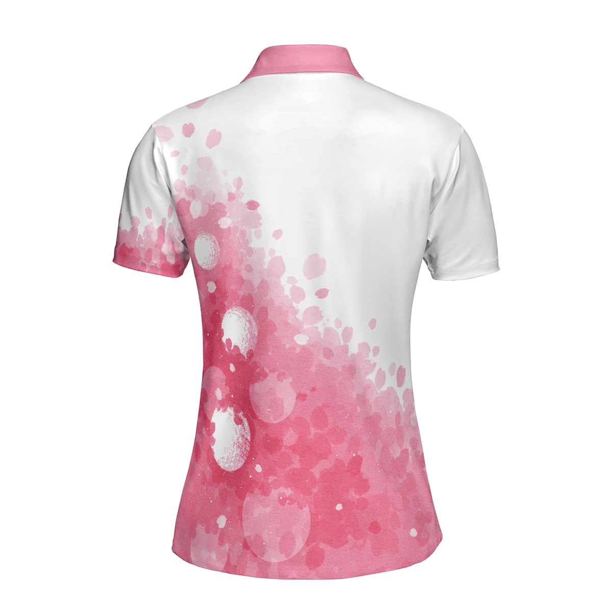 Golf Women Polo Shirt, Artistic Pink And White Golf Shirt For Ladies - Perfect Gift For Golfers, Golf Lovers - Amzanimalsgift