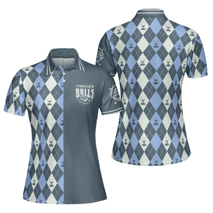 Golf Women Polo Shirt, Balls To Golf The Way I Do, Golf Sports Caro Pattern Women Polo Shirts, Best Gift For Female Golfers, Ladies, Golf Lovers - Amzanimalsgift