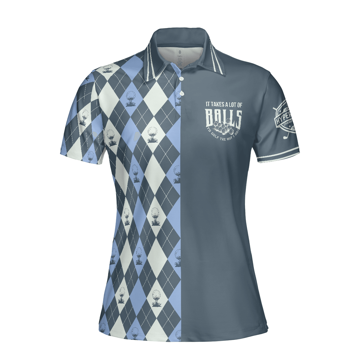 Golf Women Polo Shirt, Balls To Golf The Way I Do, Golf Sports Caro Pattern Women Polo Shirts, Best Gift For Female Golfers, Ladies, Golf Lovers - Amzanimalsgift