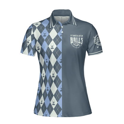 Golf Women Polo Shirt, Balls To Golf The Way I Do, Golf Sports Caro Pattern Women Polo Shirts, Best Gift For Female Golfers, Ladies, Golf Lovers - Amzanimalsgift