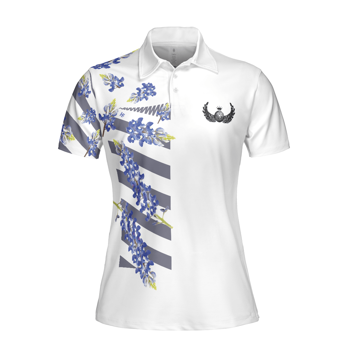 Golf Women Polo Shirt, Bluebonnet Floral Texas Golf Women Polo Shirts, Unique Female Golf Gift For Ladies, Golf Lovers, Golfers - Amzanimalsgift