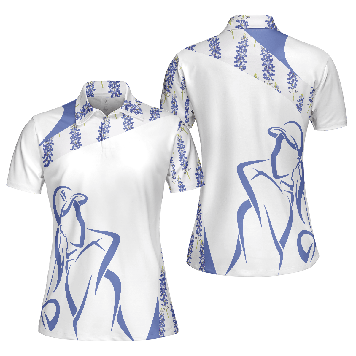 Golf Women Polo Shirt, Bluebonnet Girl Golfer Women Polo Shirts, Unique Female Golf Gift For Ladies, Golf Lovers, Golfers - Amzanimalsgift