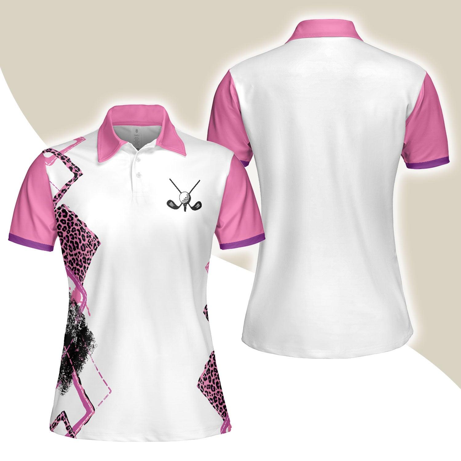 Golf Women Polo Shirt, Classic Golf Lady White And Pink Golf Women Polo Shirt, Golf Shirt For Girls - Perfect Gift For Ladies, Golfers, Golf Lovers - Amzanimalsgift