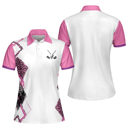 Golf Women Polo Shirt, Classic Golf Lady White And Pink Golf Women Polo Shirt, Golf Shirt For Girls - Perfect Gift For Ladies, Golfers, Golf Lovers - Amzanimalsgift