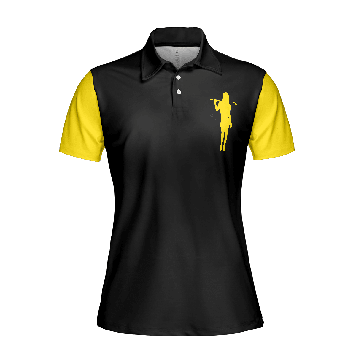 Golf Women Polo Shirt, Definition Of Golf Girl, Black And Yellow Golf Women Polo Shirts, Best Gift For Golf Lovers, Ladies, Female Golfers - Amzanimalsgift
