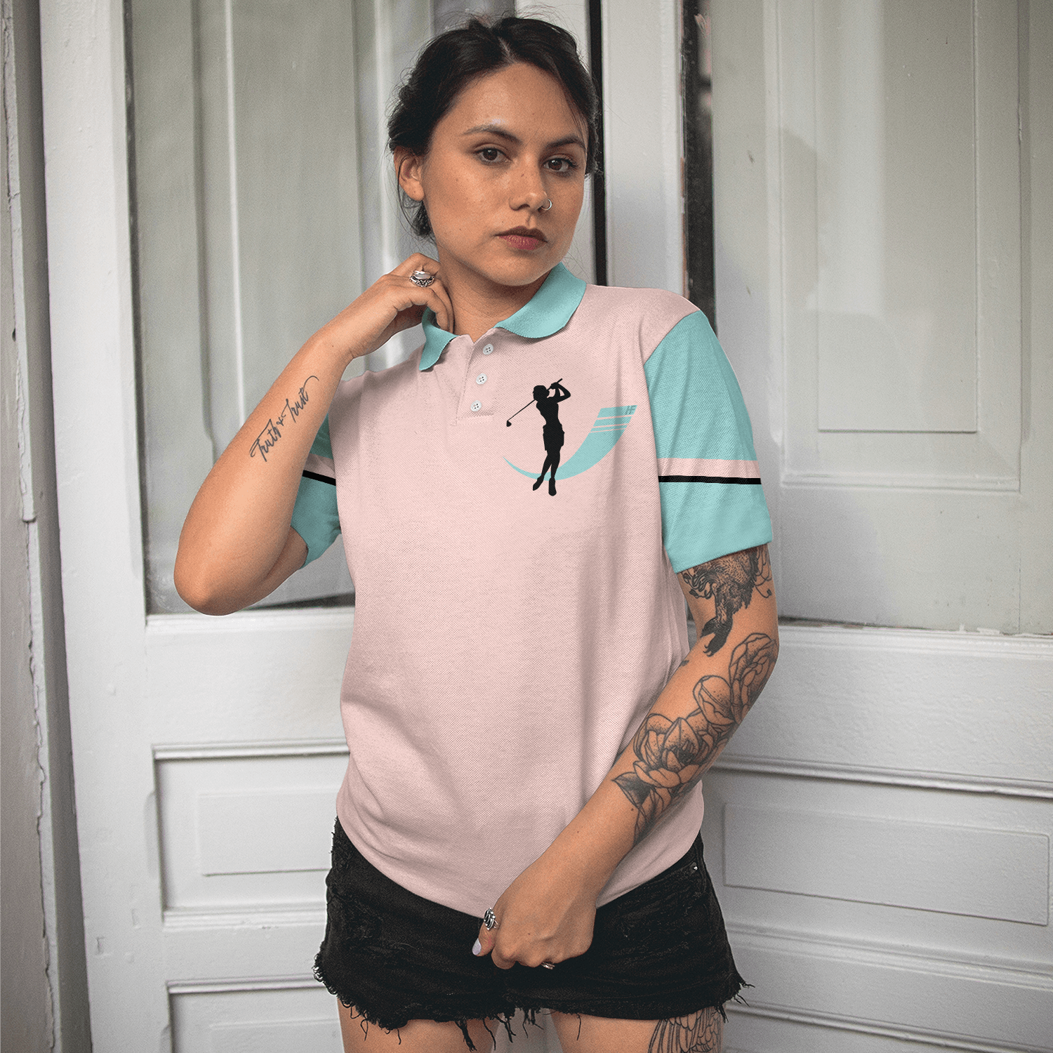 Golf Women Polo Shirt, Do Not Make Me Use My Golfer's Voice Women Polo Shirts, Cool Golf Gift For Female Golfers, Ladies, Golf Lovers - Amzanimalsgift