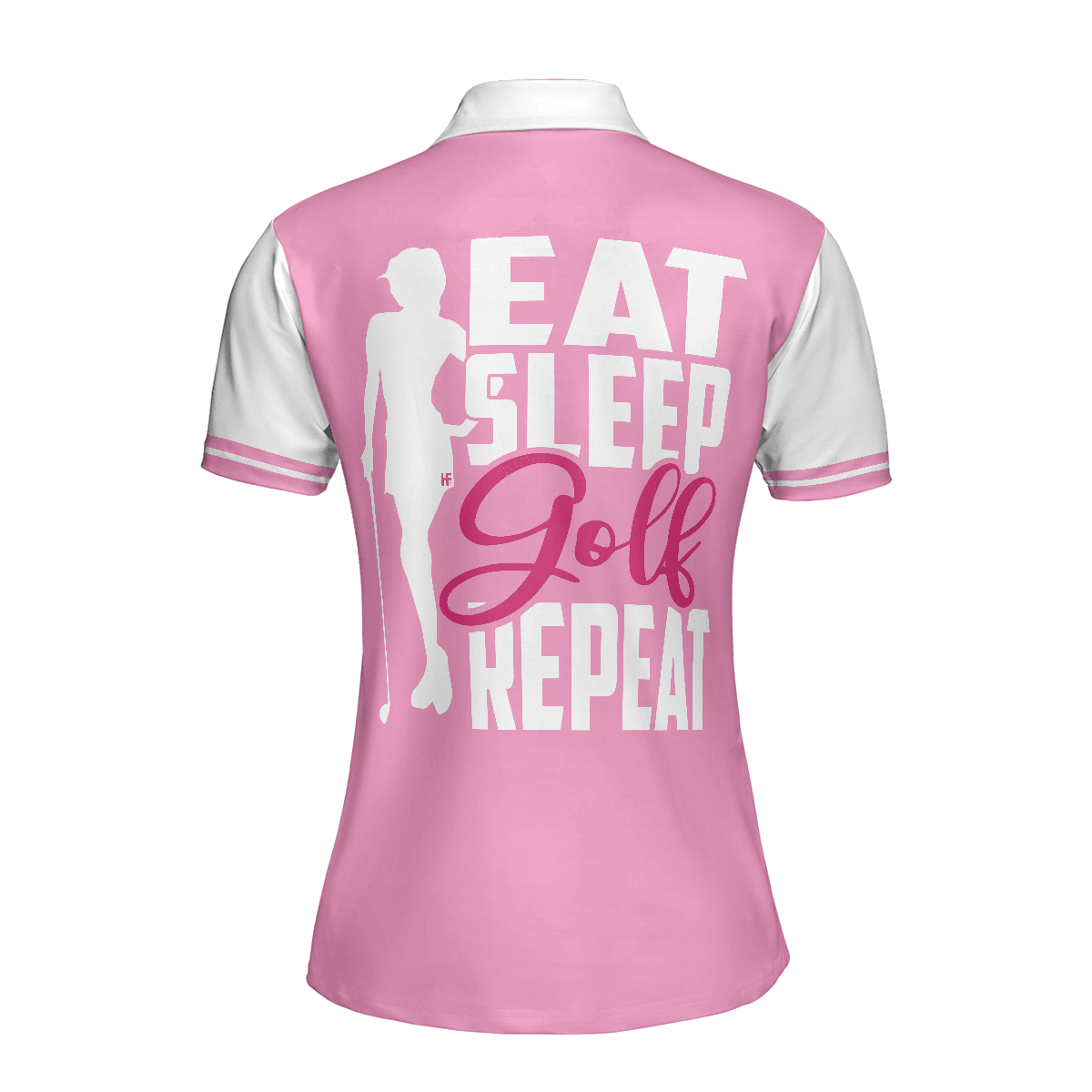 Golf Women Polo Shirt, Eat Sleep Golf Repeat, Pink Argyle Pattern Golf Women Polo Shirts, Golfing Gift For Ladies, Golfers, Golf Sport Lovers - Amzanimalsgift