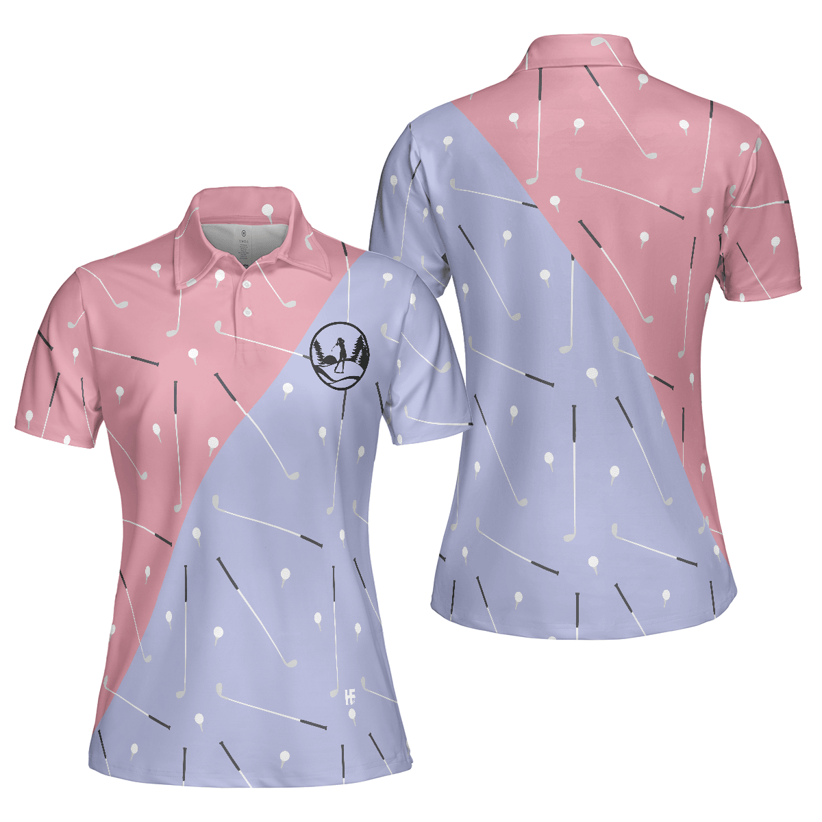 Golf Women Polo Shirt - Elegant Golf Girl Seamless Pattern Women Polo Shirts - Perfect Polo Shirt For Ladies, Golfers, Golf Loves - Amzanimalsgift