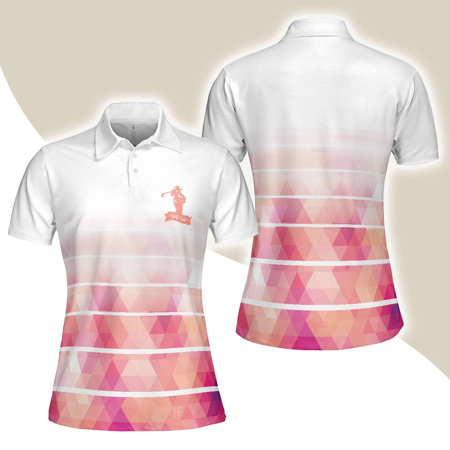 Golf Women Polo Shirt, Girl Swinging Golf Club Women Polo Shirts, Color Golf Shirt Gift For Golfers, Ladies, Golf Lovers - Amzanimalsgift