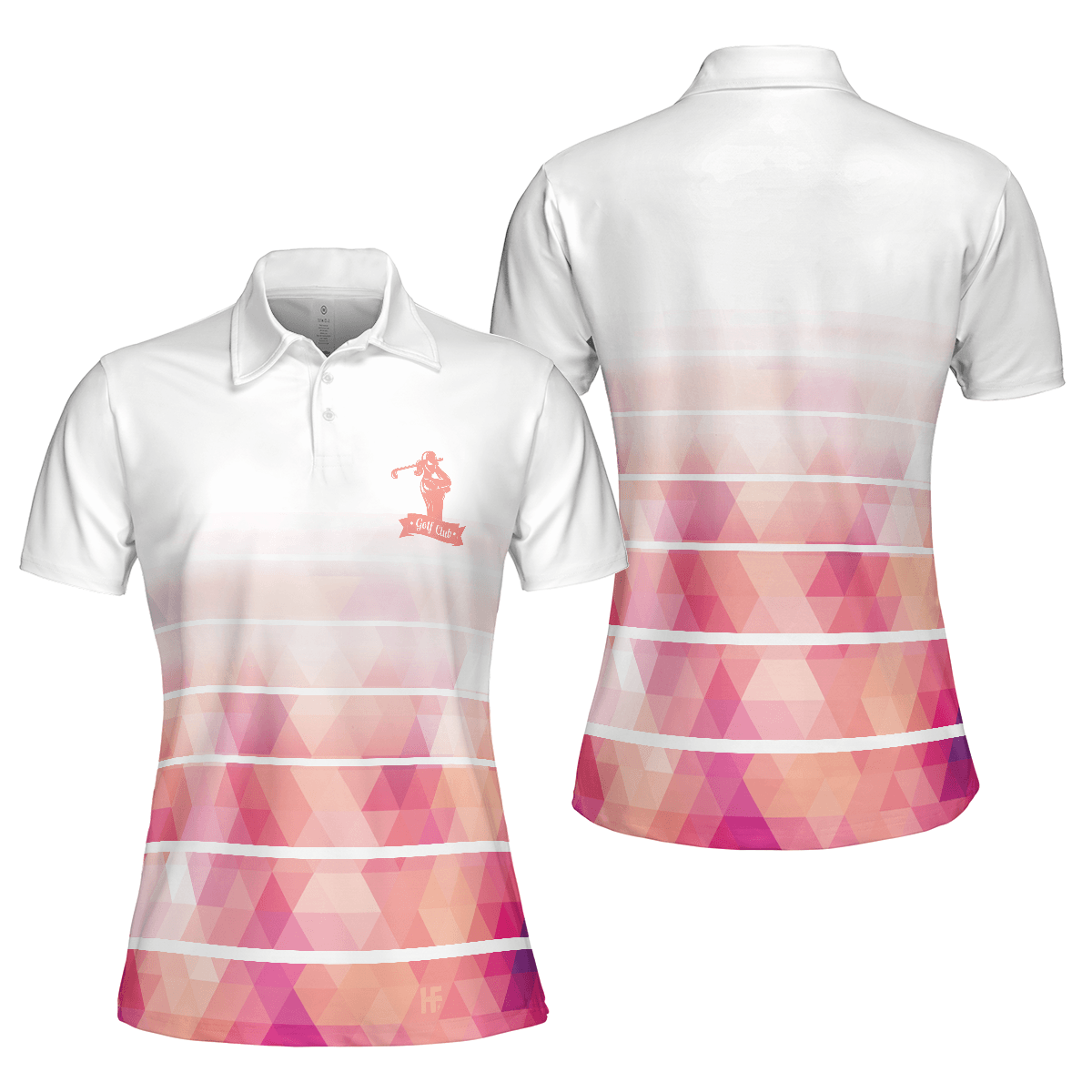 Golf Women Polo Shirt, Girl Swinging Golf Club Women Polo Shirts, Color Golf Shirt Gift For Golfers, Ladies, Golf Lovers - Amzanimalsgift