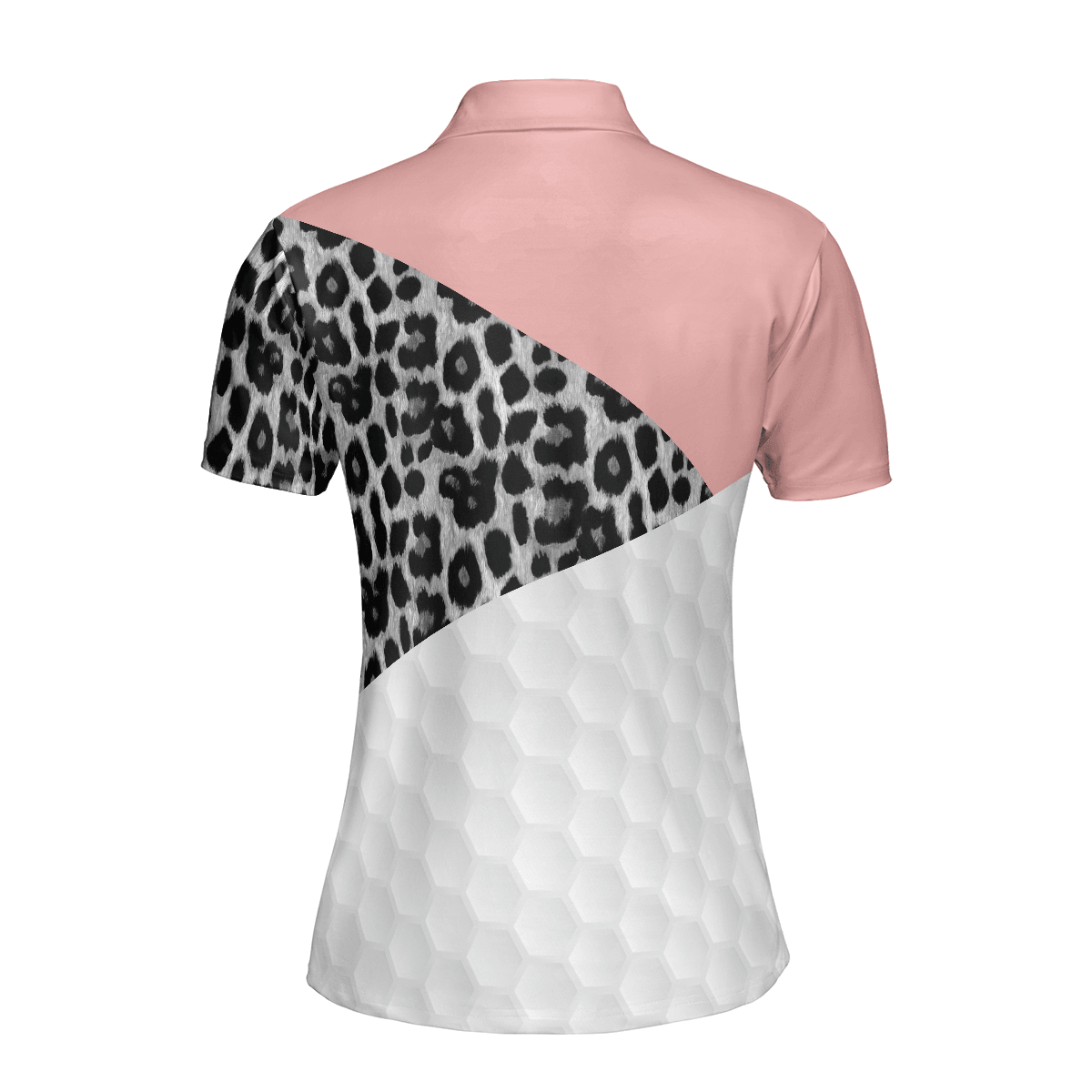Golf Women Polo Shirt, Golf Ball Texture With Leopard Pattern Golf Women Polo Shirts, Golfing Gift For Ladies, Female Golfers, Golf Lovers - Amzanimalsgift