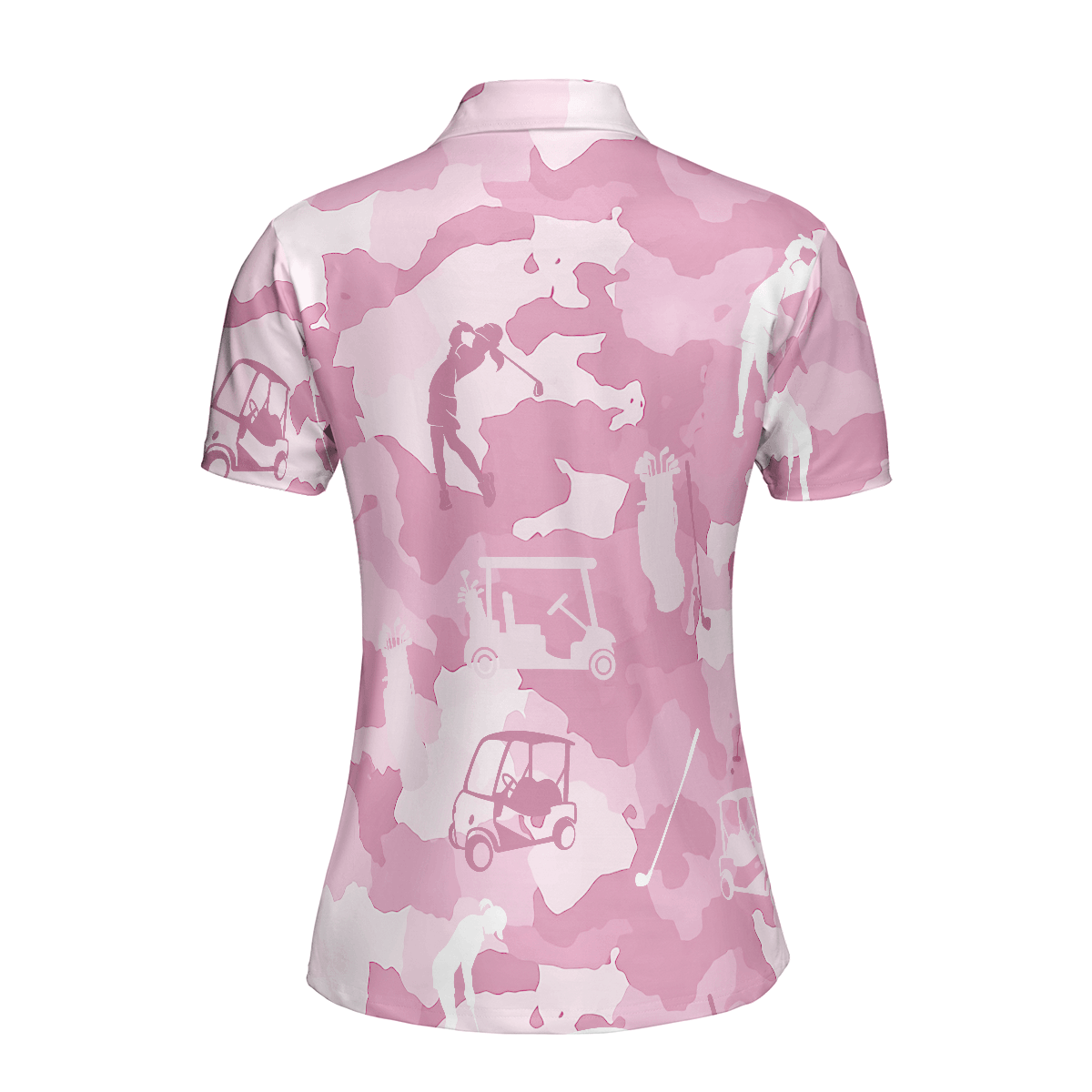 Golf Women Polo Shirt, Golf Girl Camouflage Pink And Light Pink Camo Women Polo Shirts, Cool Golf Gift For Female Golfers, Ladies, Golf Lovers - Amzanimalsgift