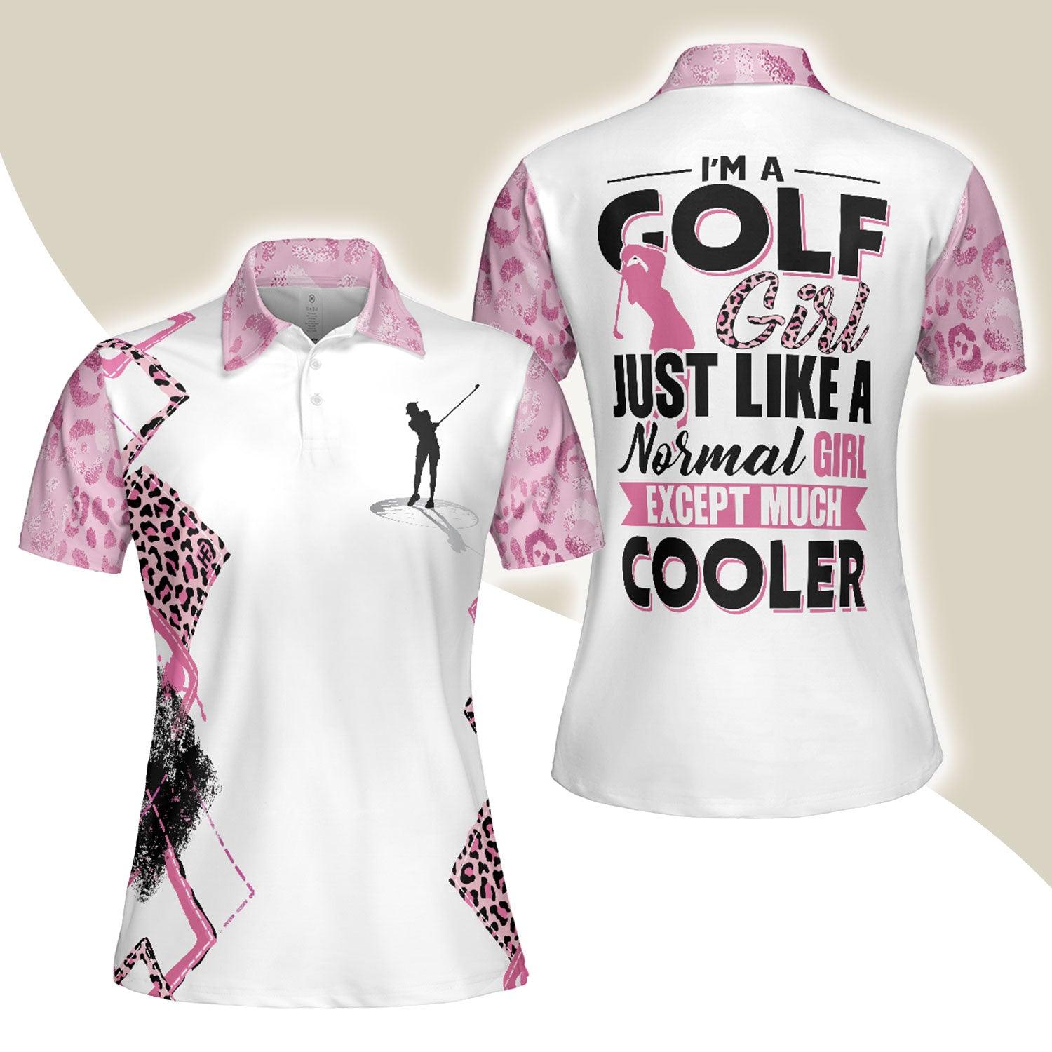 Golf Women Polo Shirt, Golf Girls Are Cooler Leopard Pink Argyle Pattern Women Polo Shirts, Unique Gift For Female Golfers, Ladies, Golf Lovers - Amzanimalsgift